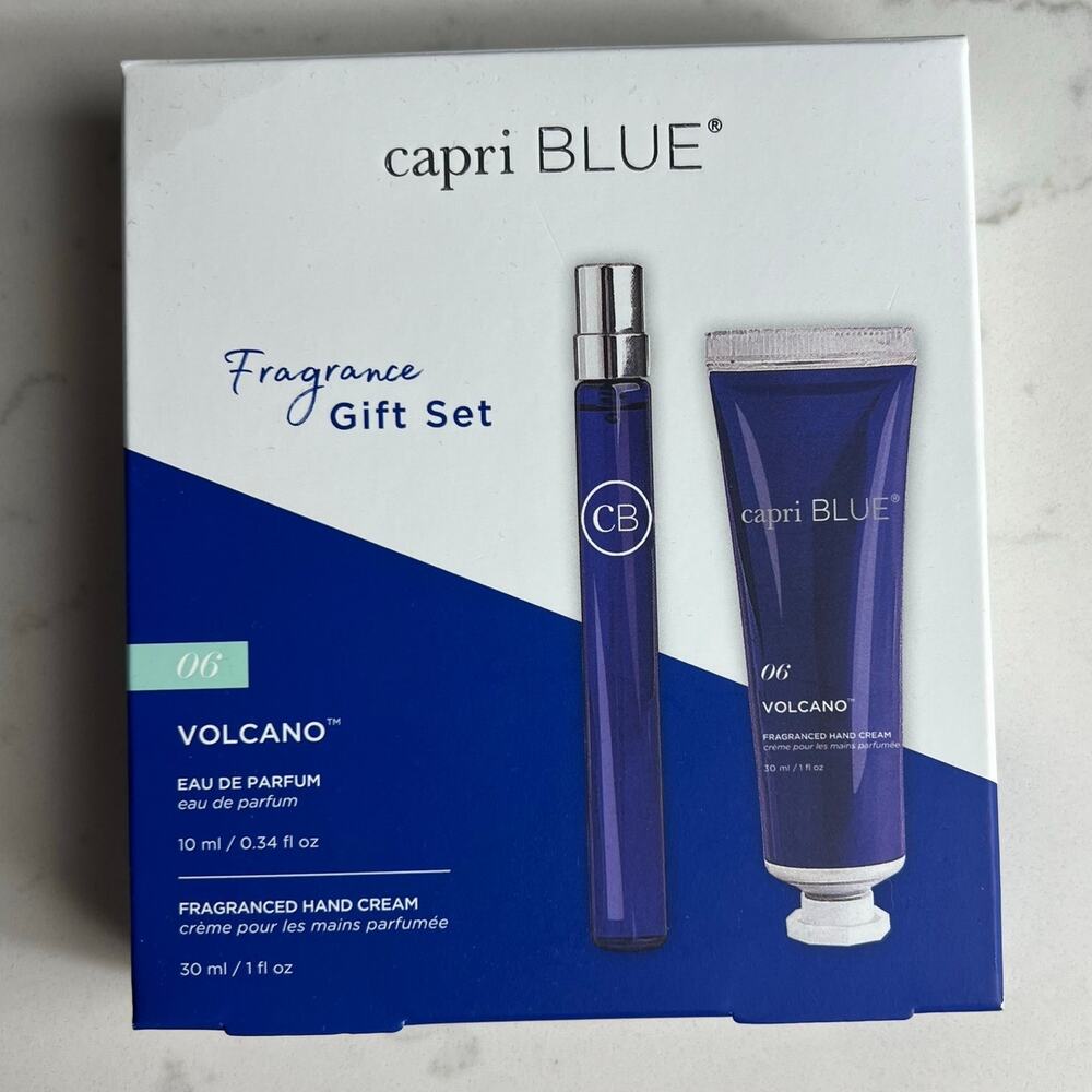 Capri Blue Fragrance Gift Set Volcano 06 Mini Hand Cream and Perfume Spray NWT